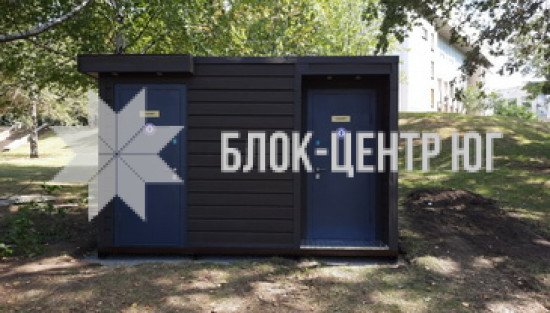 Модульный туалет с коридором МК2/2