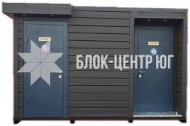 Модульный туалет с коридором МК2/2